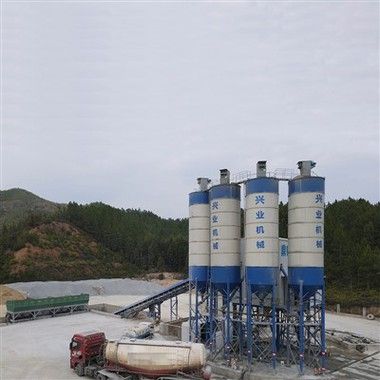 High-capacity HZS120 stationary concrete batching plant featuring AI-integrated control systems and cloud monitoring