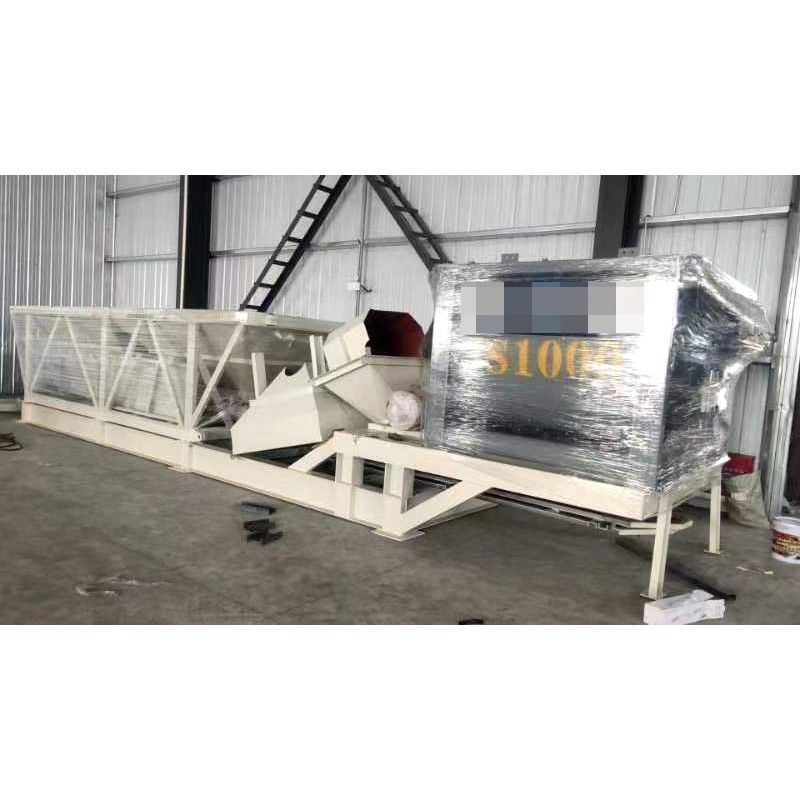 HZS60 concrete batching plant featuring a JS1000 twin-shaft mixer