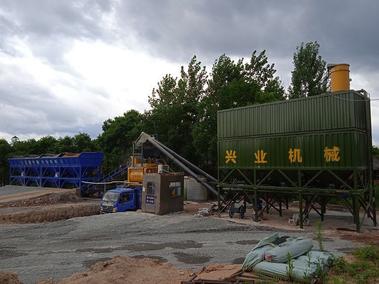 HZS series concrete batching plant installation in Vietnam - ensuring structural stability during setup