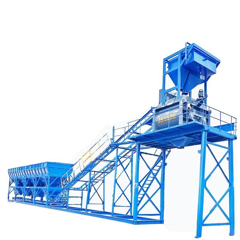 HZS90 Mobile concrete batching plant with integrated chassis and radial tires for rapid relocation